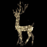 Acrylic Reindeer Christmas Decoration 140 LEDs 120 cm Warm White - Top-Down View