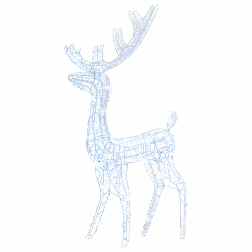 Acrylic Reindeer Christmas Decoration 140 LEDs 128 cm Cold White