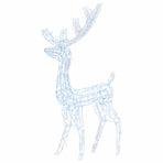 Acrylic Reindeer Christmas Decoration 140 LEDs 128 cm Cold White