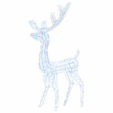 Acrylic Reindeer Christmas Decoration 140 LEDs 120 cm Cold White - Front View