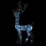 Acrylic Reindeer Christmas Decoration 140 LEDs 128 cm Cold White