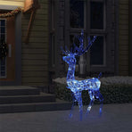 Acrylic Reindeer Christmas Decoration 140 LEDs 128 cm Blue
