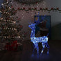 Acrylic Reindeer Christmas Decoration 140 LEDs 128 cm Blue