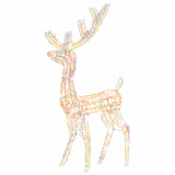 Acrylic Reindeer Christmas Decoration 140 LEDs 120 cm Colourful - Front View