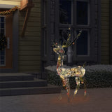 Acrylic Reindeer Christmas Decoration 140 LEDs 120 cm Colourful - Side View
