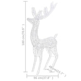 XXL Acrylic Christmas Reindeer 250 LED 180 cm Cold white - Low Angle