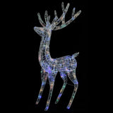 XXL Acrylic Christmas Reindeer 250 LED 180 cm Colourful - 45-Degree Angle