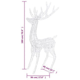 XXL Acrylic Christmas Reindeer 250 LED 180 cm Colourful - Low Angle
