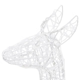 Acrylic Reindeer Family Christmas Decoration 160 LED Warm White - Close-Up Angle
