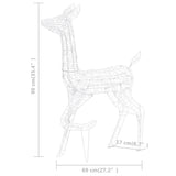 Acrylic Reindeer Family Christmas Decoration 160 LED Warm White