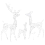 Acrylic Reindeer Family Christmas Decoration 300 LED Warm White - Top-Down View