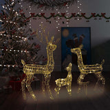 Acrylic Reindeer Family Christmas Decoration 300 LED Warm White