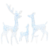 Acrylic Reindeer Family Christmas Decoration 300 LED Cold White - Front View