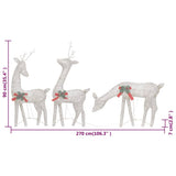 Christmas Reindeer Family 270x7x90 cm Gold Warm White Mesh - Extra Image