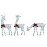 Christmas Reindeer Family 270x7x90 cm White Cold White Mesh - Front View