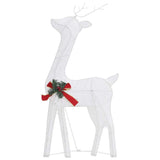 Christmas Reindeer Family 270x7x90 cm White Cold White Mesh - Rear View