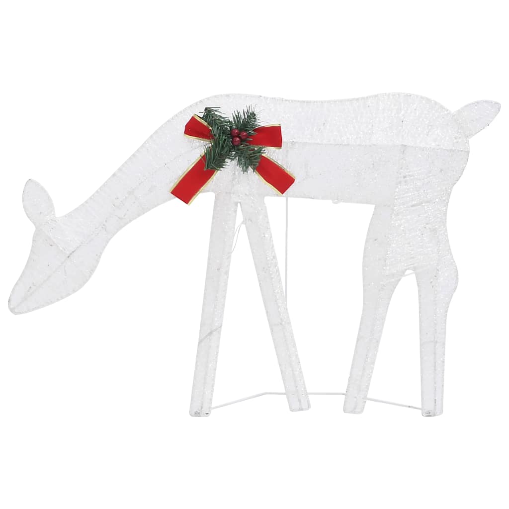 Christmas Reindeer Family 270x7x90 cm White Cold White Mesh