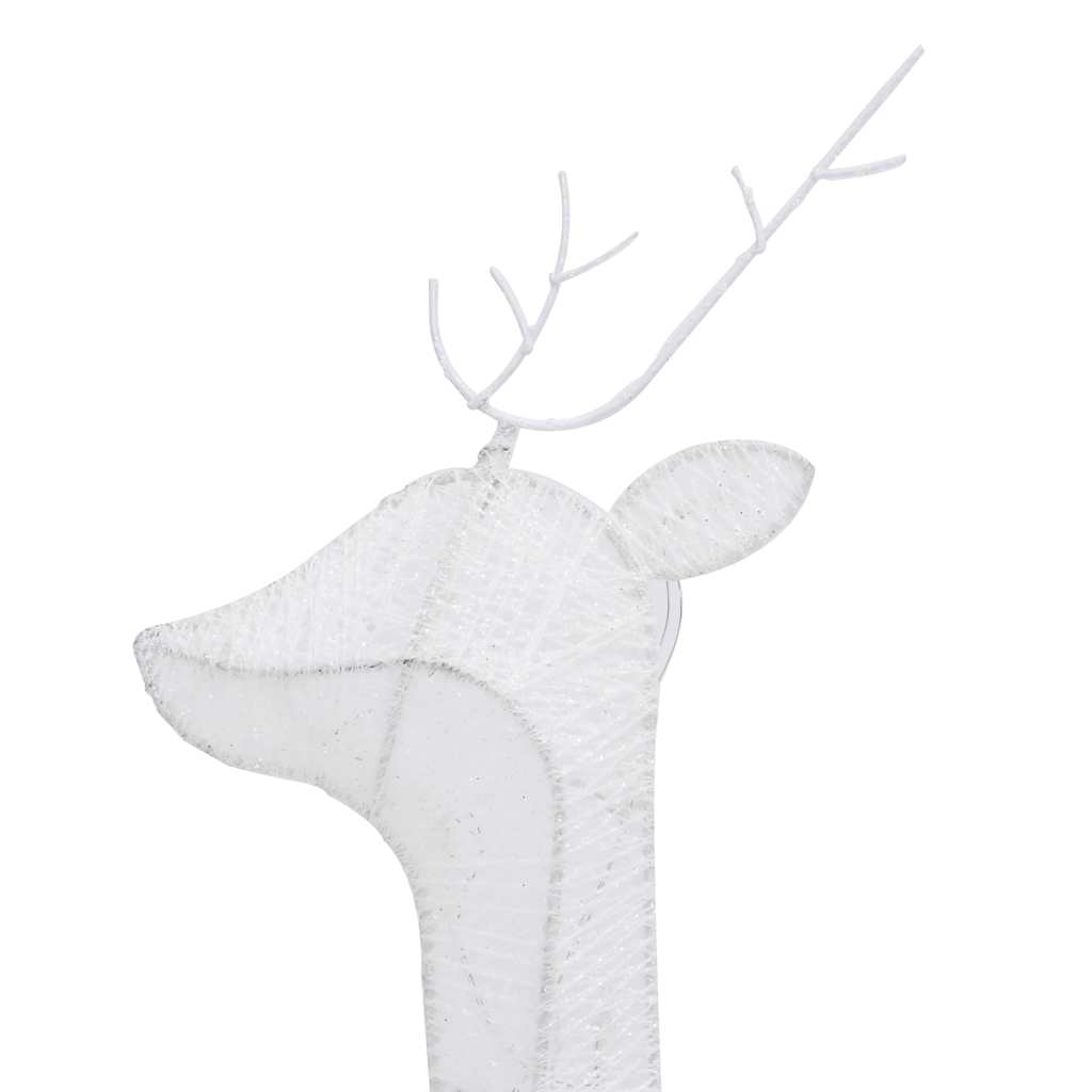Christmas Reindeer Family 270x7x90 cm White Cold White Mesh