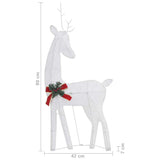 Christmas Reindeer Family 270x7x90 cm White Cold White Mesh