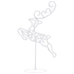 Acrylic Christmas Flying Reindeer&Sleigh 260x21x87cm Warm White