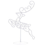 Acrylic Christmas Flying Reindeer&Sleigh 260x21x87cm Warm White