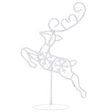 Acrylic Christmas Flying Reindeer&Sleigh 260x21x87cm Blue