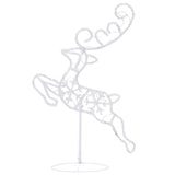 Acrylic Christmas Flying Reindeer&Sleigh 260x21x87cm Blue - Rear View