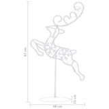 Acrylic Christmas Flying Reindeer&Sleigh 260x21x87cm Blue - Extra Image