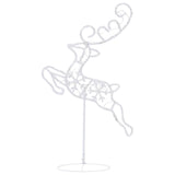 Acrylic Christmas Flying Reindeer&Sleigh 260x21x87cm Colourful - 45-Degree Angle