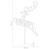 Acrylic Christmas Flying Reindeer&Sleigh 260x21x87cm Colourful - Extra Image