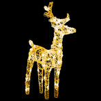 Reindeers & Sleigh Christmas Decoration 160 LEDs 130 cm Acrylic