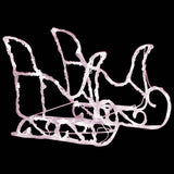 Reindeers & Sleigh Christmas Decoration 160 LEDs 130 cm Acrylic - 45-Degree Angle