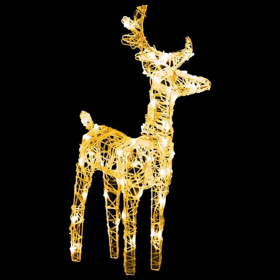 Reindeers & Sleigh Christmas Decoration 160 LEDs 130 cm Acrylic
