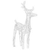 Reindeers & Sleigh Christmas Decoration 160 LEDs 130 cm Acrylic - Rear View