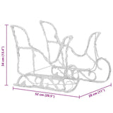 Reindeers & Sleigh Christmas Decoration 160 LEDs 130 cm Acrylic