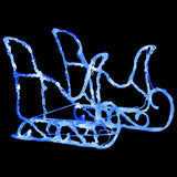 Reindeers & Sleigh Christmas Decoration 160 LEDs 130 cm Acrylic - Top-Down View