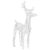 Reindeers & Sleigh Christmas Decoration 160 LEDs 130 cm Acrylic - Rear View