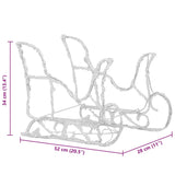 Reindeers & Sleigh Christmas Decoration 160 LEDs 130 cm Acrylic