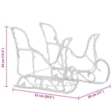 Reindeers & Sleigh Christmas Decoration 160 LEDs 130 cm Acrylic - Extra Image