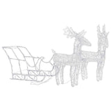 Reindeers & Sleigh Christmas Decoration 160 LEDs 130 cm Acrylic