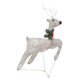 Reindeer & Sleigh Christmas Decoration 100 LEDs Outdoor Gold - Close-Up Angle