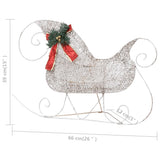 Reindeer & Sleigh Christmas Decoration 100 LEDs Outdoor Gold - Extra Image