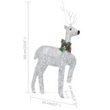 Reindeer & Sleigh Christmas Decoration 100 LEDs Outdoor Silver - Extra Image