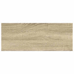 Floating Wall Shelf Oak and White 60x23.5x3.8 cm MDF