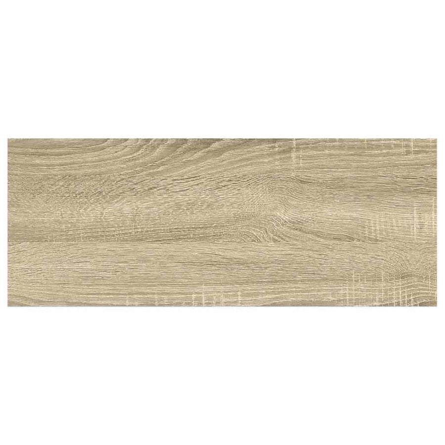 Floating Wall Shelf Oak and White 60x23.5x3.8 cm MDF