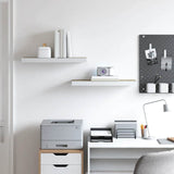 Floating Wall Shelves 2 pcs Oak and White 60x23.5x3.8 cm MDF