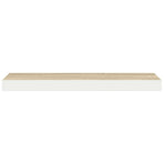 Floating Wall Shelves 4 pcs Oak and White 60x23.5x3.8 cm MDF