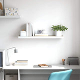 Floating Wall Shelf Oak and White 80x23.5x3.8 cm MDF