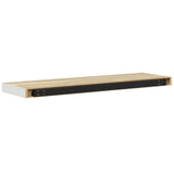 Floating Wall Shelf Oak and White 80x23.5x3.8 cm MDF