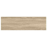 Floating Wall Shelf Oak and White 80x23.5x3.8 cm MDF